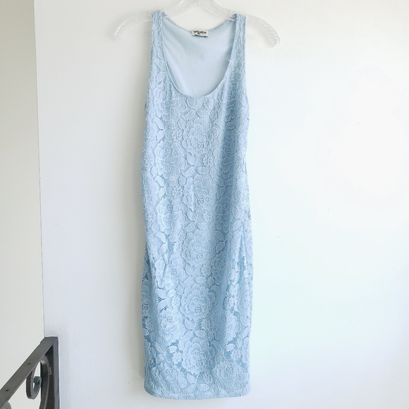 Show Me Your MuMu Dresses & Skirts - Show Me Your Mumu Knocked Up Baby Blue Lace Maternity Dress